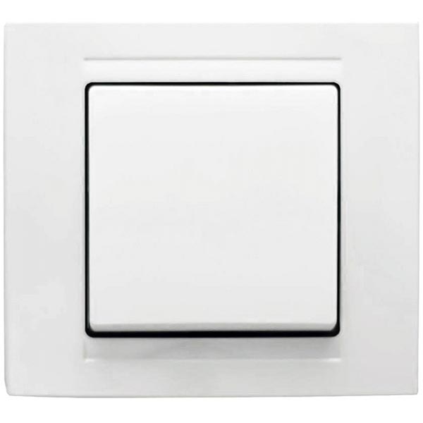 Выключатель одноклавишный Gunsan Moderna без подсветки 16 А 250В IP20 белый MD 29 11 101