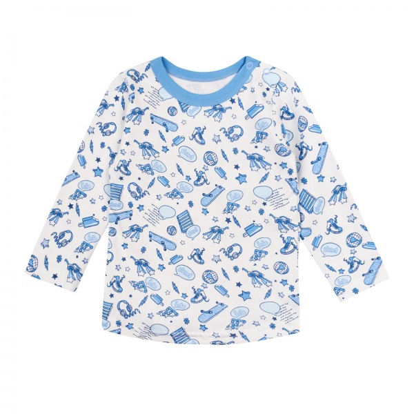 Кофта для мальчика ЛяЛя 3БК003-1 р.80 голубой 2-032 