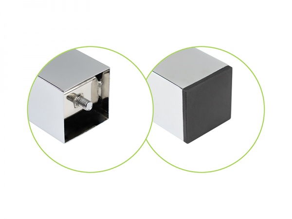 Мебельная опора DC 710 мм 60х60 квадратная хром 