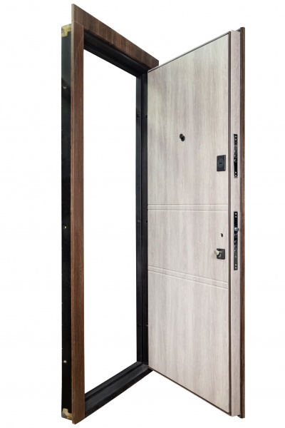 Дверь входная Revolut  Doors В-617 модель 234-237 дуб табак / дуб немо серебряный 2050x950 мм правая
