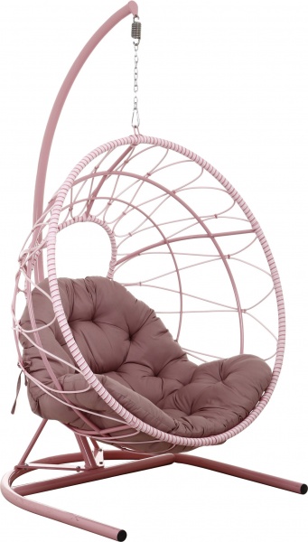 Кресло-кокон Сфера плетение рональд пудра