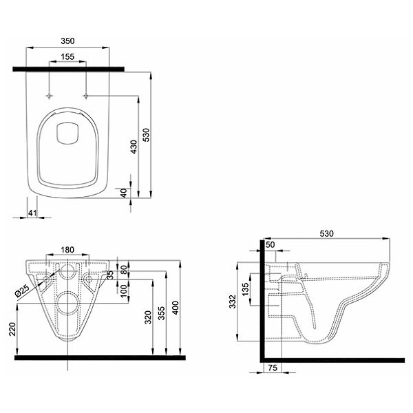 Унитаз подвесной Kolo Nova Pro (M33123+M30116)