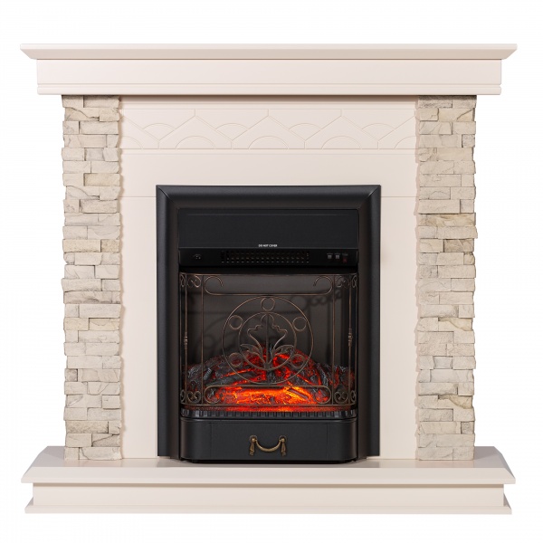 Камінокомплект ASTRA FLAME Честер cream + INVER BLACK