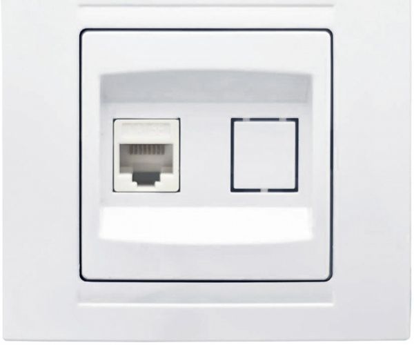 Розетка компьютерная Gunsan Moderna белый MD 29 11 130