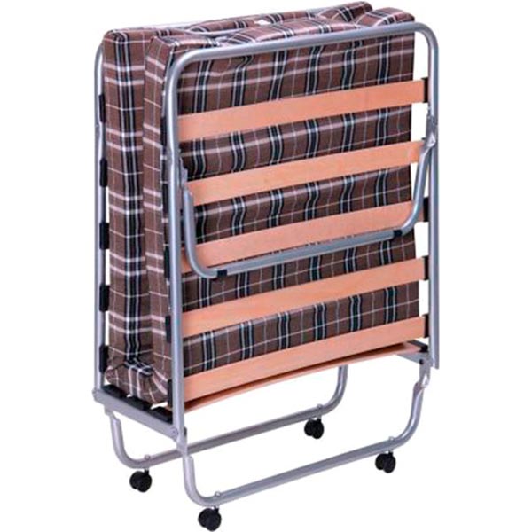 Ліжко розкладне AMF Art Metal Furniture Класік з матрацом Кілт-4 190х80 см алюміній 