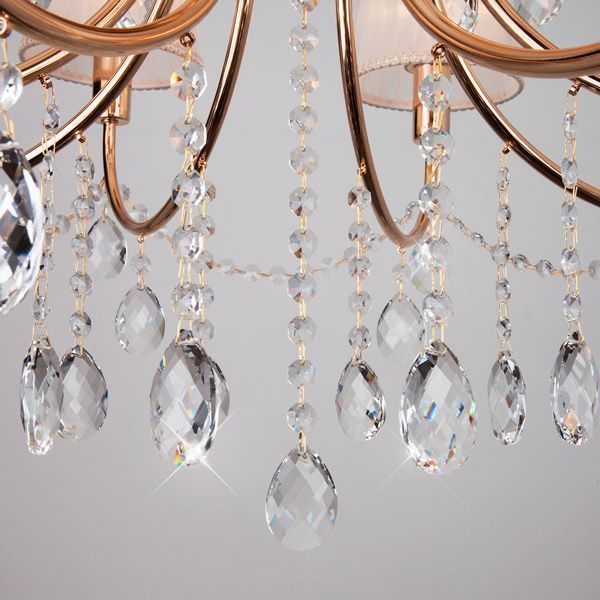 Люстра підвісна Strotskis Emiliana 12x40 Вт E14 білий/золото 10087/12 