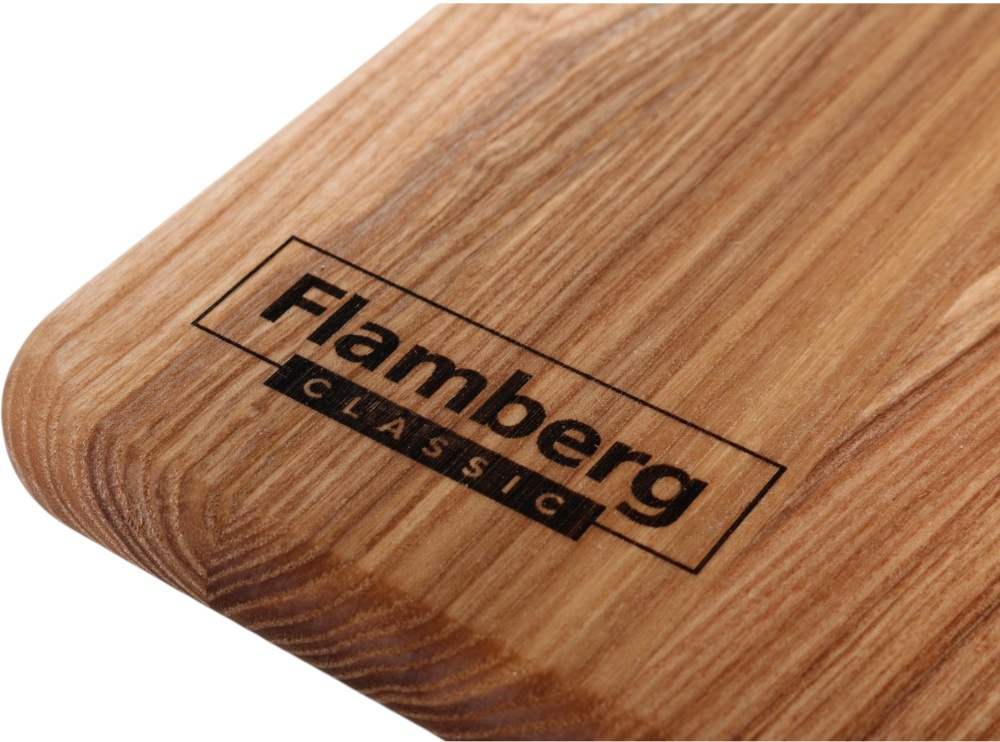 Доска кухонная Flamberg прямоугольная с металлической ручкой 33х23x1,6 см ясень