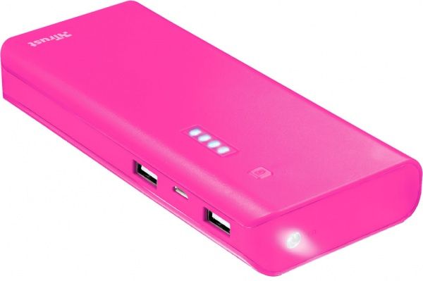 Внешний аккумулятор (Powerbank) Trust PRIMO POWERBANK SUM-PINK 10000 mAh pink (22749) 