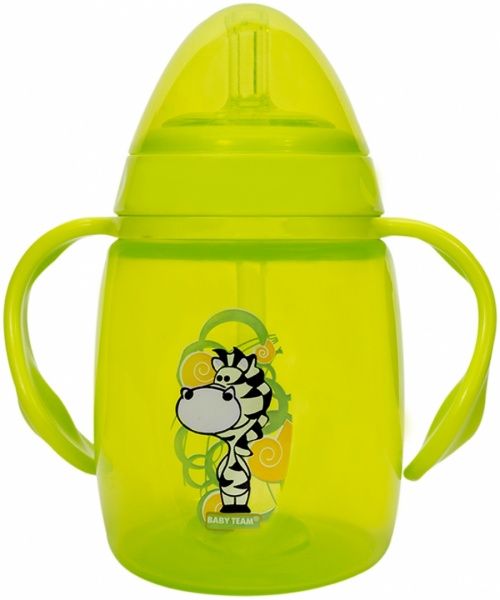 Поильник Baby Team с трубочкой и ручками 250 мл 5003