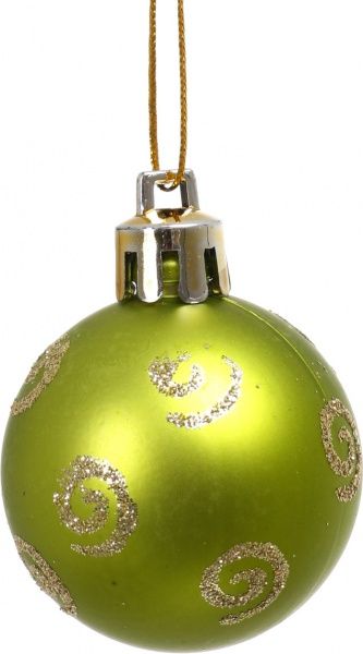 Набір ялинкових куль і декорацій Завиток зелений d40 мм 20 шт./уп. 