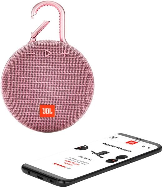 Акустична система JBL® Clip 3 1.0 pink JBLCLIP3PINK