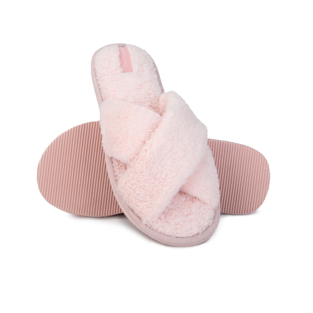 Тапки домашние Twins HS-VL махровые 14156 р.36/37 пудровый