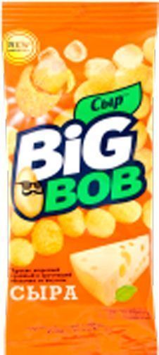 Арахіс Big Bob смажений солоний в хрусткій оболонці зі смаком сиру 60г. 60 г 
