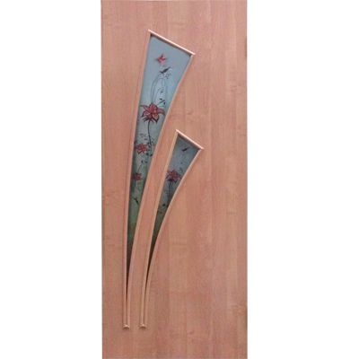 Дверь межкомнатная Триумф 60 см ольха со стеклом