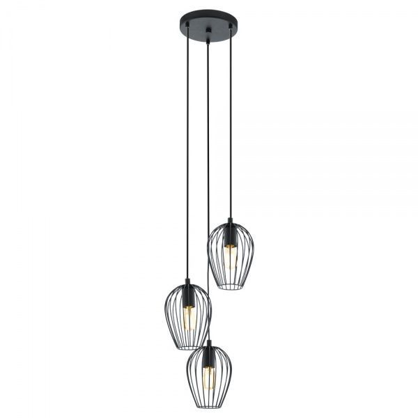 Підвіс Eglo 49479 Newtown 3x60 Вт E27 чорний 