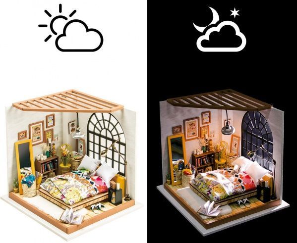 Конструктор Robotime Diy House Спальня DG107