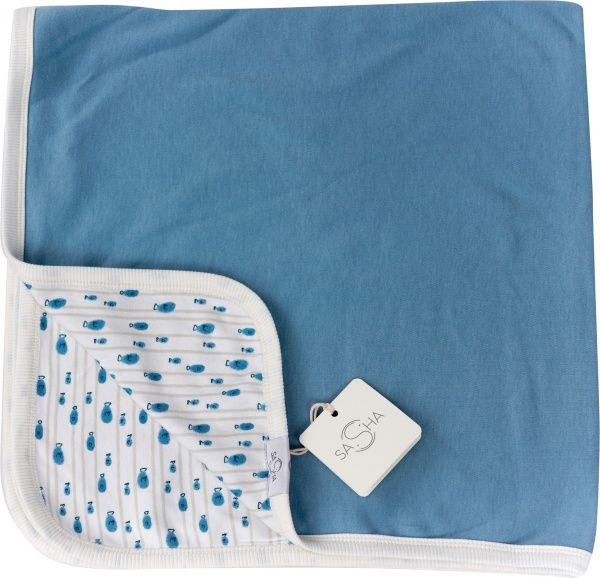 Плед Sasha детский Essence 80*80 синий 113/8 