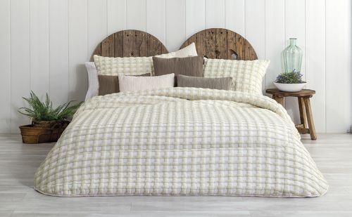 Покривало Rigoletto 162/07 з двома наволочками 235x260 см Manterol бежевий 