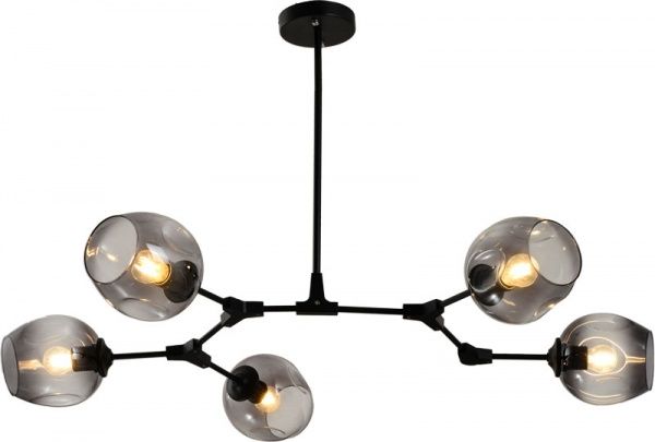 Светильник потолочный Accento lighting Molecule 5x60 Вт E27 черный 