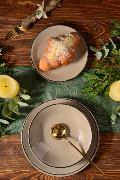 Тарілка обідня Spiral 26 см капучино (I3070S/G142) Cesiro