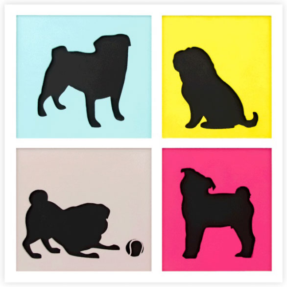 Набор для рисования картина 3D 4 Dogs (N0003502) 30Х30 см Rosa Talent 