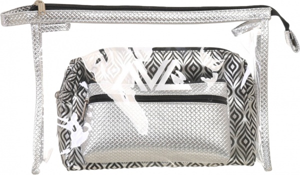 Набір косметичок AVL 36015 срібло 