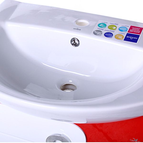 Тумба з умивальником Сансервіс Eliza Arteco 55 см червона