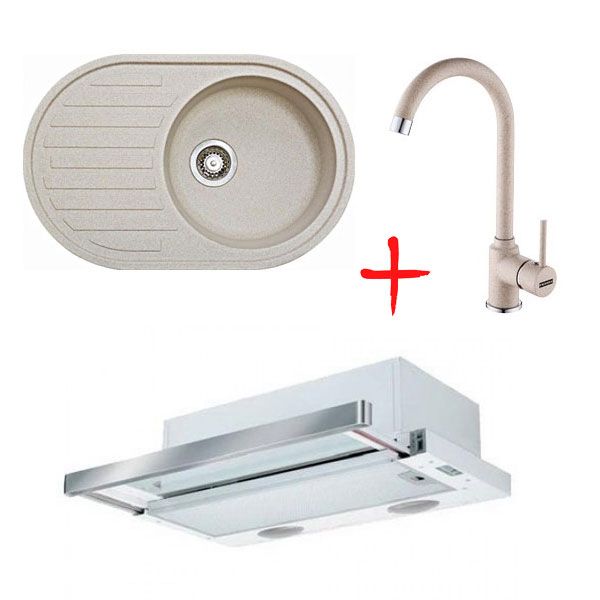 Мойка Franke Rog 611 + смеситель Pola + вытяжка FTC6032GR/XSV2  