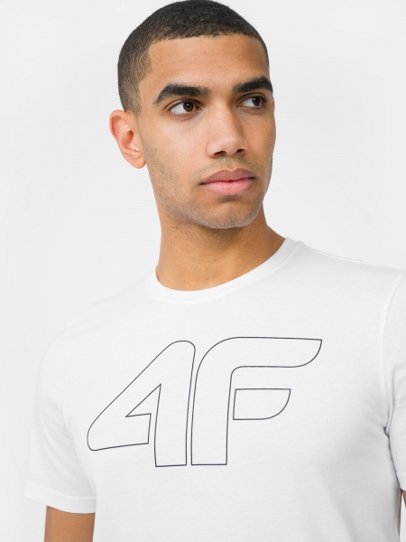 Футболка 4F TSHIRT 4FSS23TTSHM1048-10S р.S білий