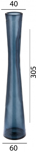 Ваза San Miguel COIN D6 см скло 30 см petrol 