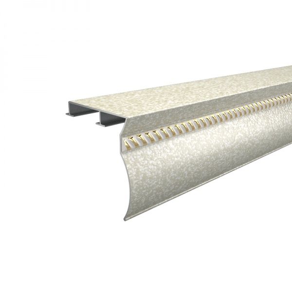 Карниз Алюсервіс з молдінгом подвійний укомплектований 200 см капучино 1 шт. 