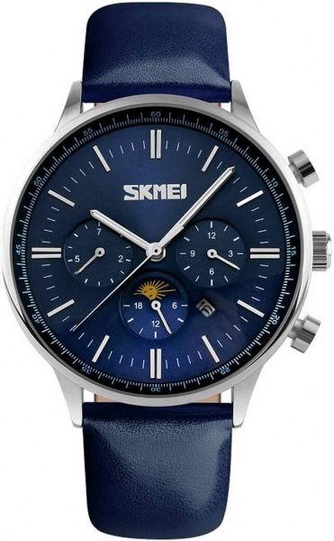Наручные часы Skmei 9117 Silver case blue dail BOX (9117BOXSBL)