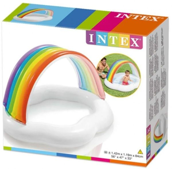 Басейн Intex 57141 навіс-райдуга, з ремкомплектом, 142х119х84 см.
