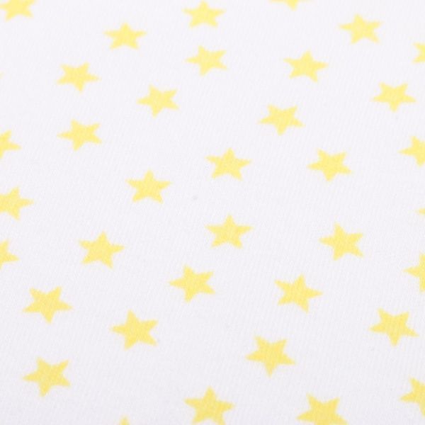 Нагрудник детский Bambinelli желтая звездочка от 3 до 6 месяцев белый с рисунком