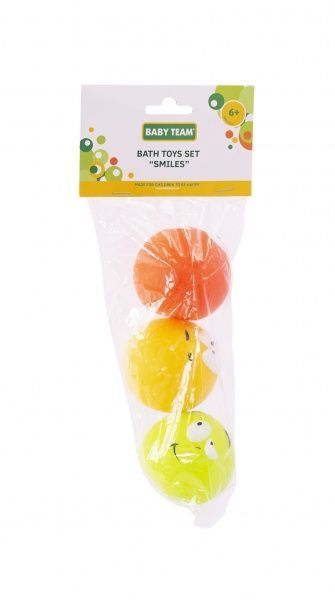 Набор игрушек для ванной Baby Team Смайлики в ассортименте 9023