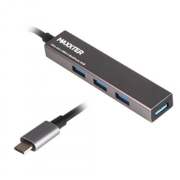 USB-хаб Maxxter HU3C-4P-02 USB 3.0 Type-C на 4 порти
