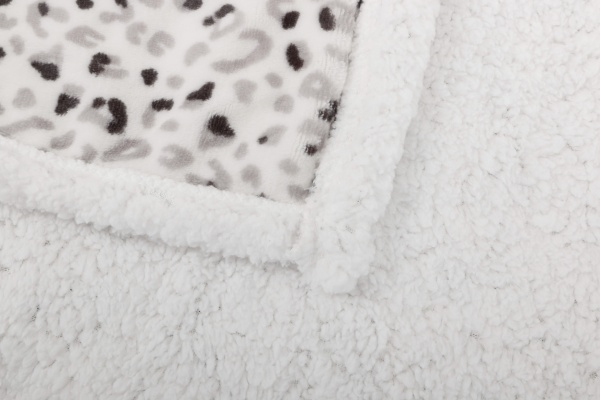 Плед двухсторонний Spots 160x200 см белый с принтом La Nuit 