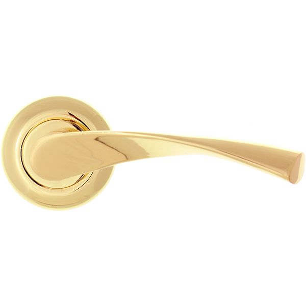 Ручка на розетке №26 полированная латунь