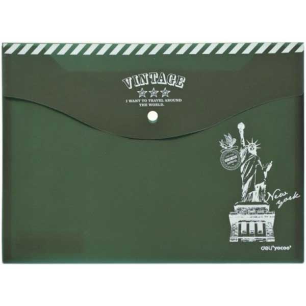 Папка-конверт Deli Vintage Time 5631 микс