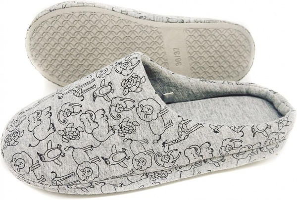 Тапки домашние La Nuit Home Анимал р.36/37 серый 
