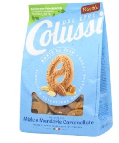 Печенье COLUSSI с карамелизированным миндалем и медом 300 г 