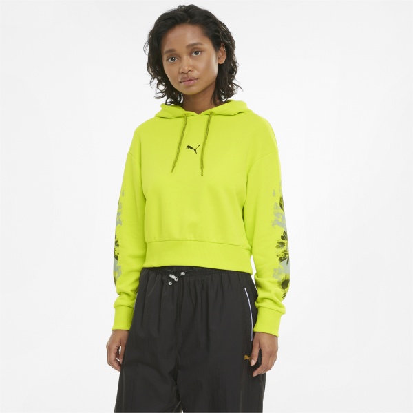 Джемпер Puma Evide Graphic Hoodie 59973229 р. XS салатовий