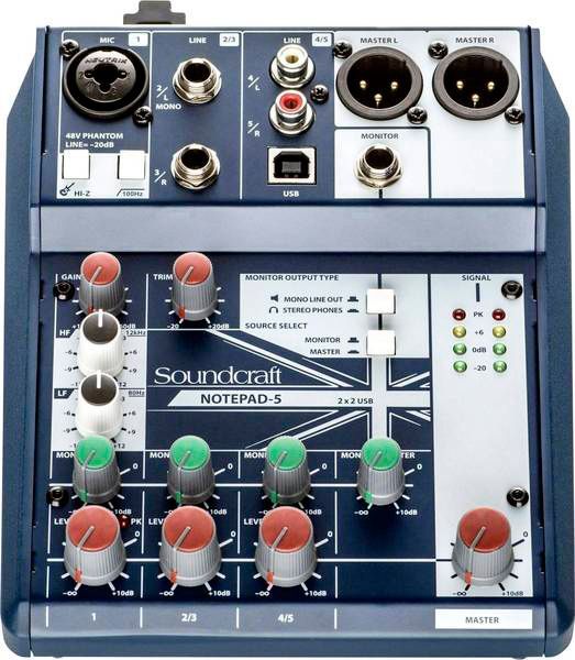 Пульт Soundcraft Микшерный NOTEPAD-5 5085980EU 