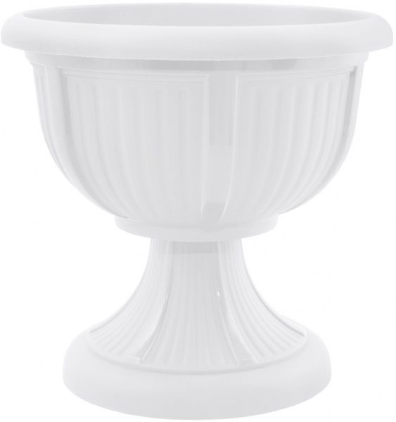 Вазон пластиковий Алеана Леон круглий 15л білий (114002) 