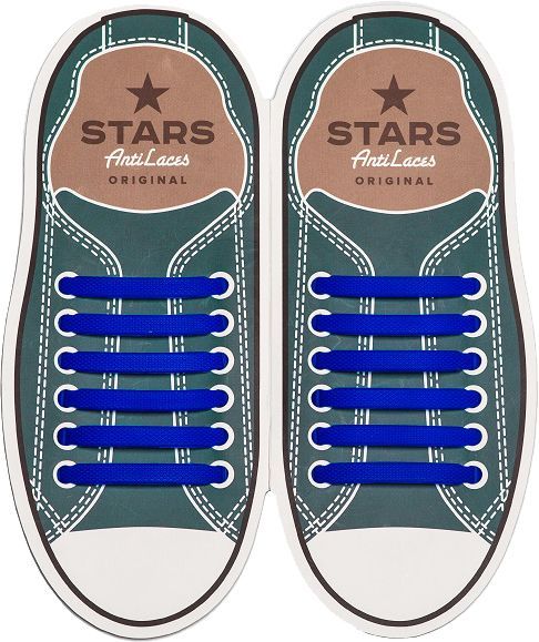 Шнурки силіконові AntiLaces Classic SBL синій 