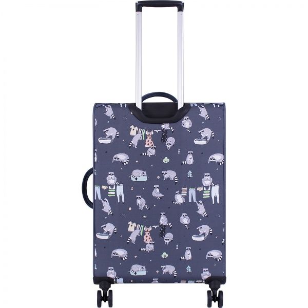 Чемодан Bagland Леон 70 л серый с рисунком 220 (0037966244) 