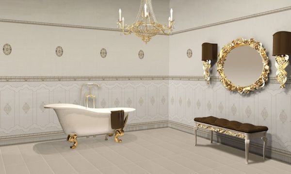 Плитка El Molino Бріджит Оро-Бейге зокало 15x25 . 