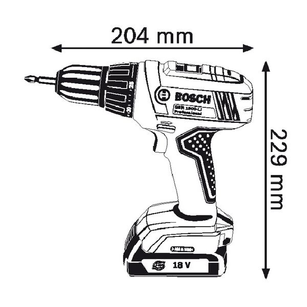 Шуруповерт Bosch Professional GSR 1800 LI