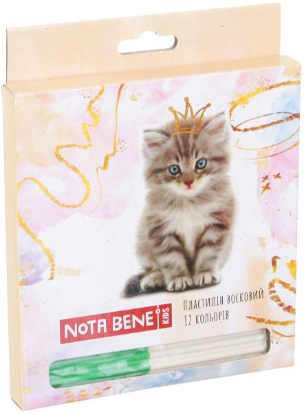 Пластилін восковий 12 кольорів Nota Bene