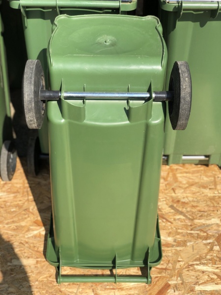 Контейнер Plastik Gogic для збору та зберігання твердих побутових відходів Преміум 120 л сірий